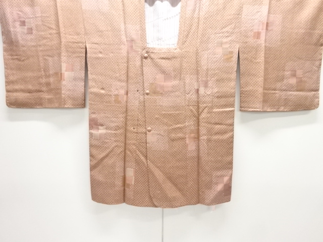 JAPANESE KIMONO / UNUSED MICHIYUKI COAT / GEOMETRIC PATTERN 